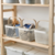 Canasto Ivory Metal con manija madera - comprar online