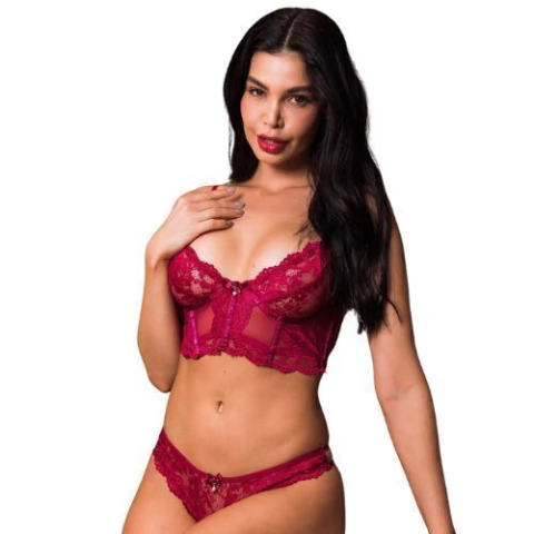 Conjunto Cropped Rendado Desejo - Garota Veneno - comprar online