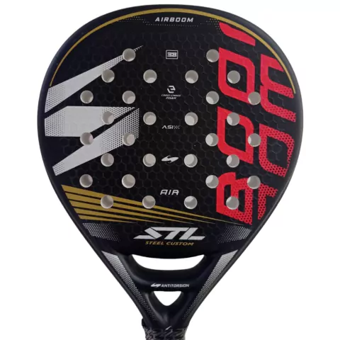 Paleta Padel Paddle Steel Custom Air Boom + Regalos!