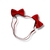 Tiara Laço Duplo Vermelho
