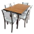Comedor Siena | Mesa de Melamina y 6 Sillas Tapizado Ecocuero/Chenille/Pana/Armani antimancha y antidesgarro en internet