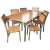 Comedor Manhattan | Mesa 1.60m y 6 Sillas de Estilo Industrial - comprar online