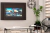 Imagen de Panel 128 para Tv de hasta 55" | Madera color Wengue con Herraje para colgar la Tv y Salida para Cable | 168x116cm