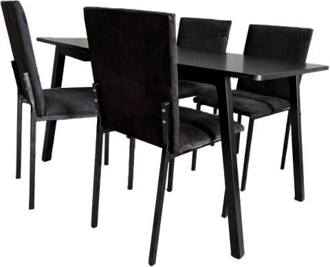 Comedor Luna x 4 sillas | Comedor de caño desarmable | Ideal para departamentos - comprar online