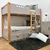 Cucheta con 3 Cajones | Madera de Fresno Laqueada y Escalera con Barandas - América Muebles