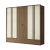 Ropero demócrata de 6 Puertas | Con Espejo y Pies | Percheros para colgar, Zapatero y Cajonera | - tienda online