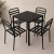 Combo bar mesa Milan de chapa y 4 sillas Bari | Diseño industrial y moderno - comprar online