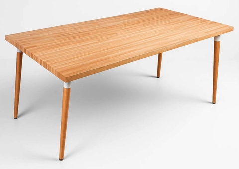 Mesa Comedor Gala | Madera Natural Eucalipto y estructura de caño | Mesa comedor sala de estar. - comprar online