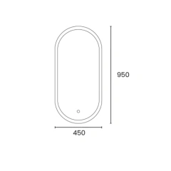 ESPEJO LED OVAL 95 CM - Iluminarte