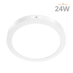 PLAFÓN APLICAR LED REDONDO BLANCO 24W MACROLED