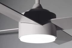 VENTILADOR TECHO ASPAS DE MADERA COLOR BLANCO / MADERA - LAFTDREN - Iluminarte