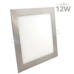 PANEL LED EMPOTRABLE CUADRADO 12W NIQUEL