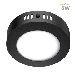 PLAFÓN APLICAR LED REDONDO NEGRO 6W