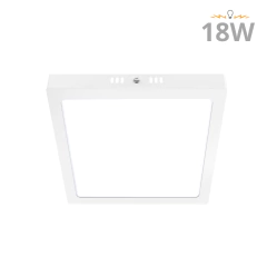 PLAFÓN APLICAR LED CUADRADO BLANCO 18W MACROLED