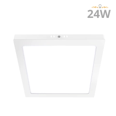 PLAFÓN APLICAR LED CUADRADO BLANCO 24W MACROLED