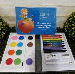 Kit com 5 maletas de pintura lembrancinha Pequeno Princípe com 31 Itens completo - comprar online