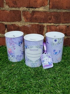 10 cofrinhos tema floral lilás completos - loja online