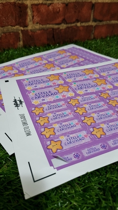 100 etiquetas material escolar estrela - Festinha Legal
