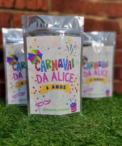 10 saquinhos metalizados sacolinhas surpresa tema Carnaval
