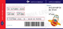 Convite Passagem de Avião digital whatsapp virtual