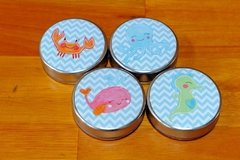Kit 10 latinhas Fundo do Mar oceano lembrancinha