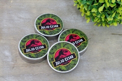 Kit 10 latinhas dinossauro lembrancinha tema dinossauros personalizada