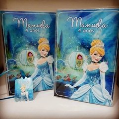 15 estojos de pintura completos lembrancinha Cinderela 31 itens