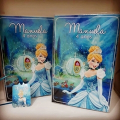 Kit com 8 estojos de pintura lembrancinha Cinderela 31 itens - loja online
