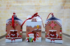 Kit com 15 caixinhas milk de Natal com fitinha