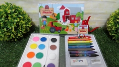 15 estojos de pintura lembrancinha Fazendinha com 31 itens completo na internet
