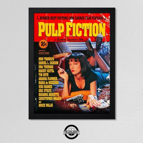 Pulp Fiction Tarantino Retro Poster Original Cine Classic 40x50 Mad