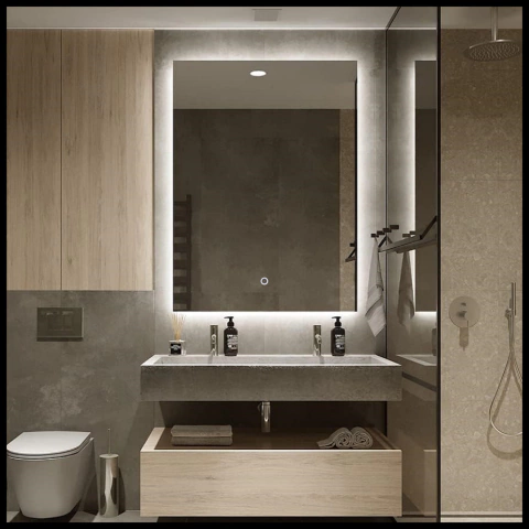 Espejo Touch Con Luz Led 60 X 90 Para Baño Accesorios - comprar online