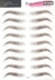 Tatuaje temporal para cejas.