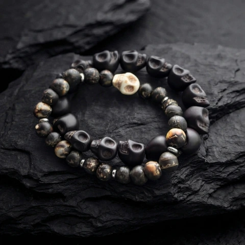 Set Pulseras Skulls