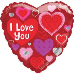 globo de helio de corazón i love you te amo