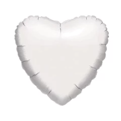 globo de helio de corazón blanco