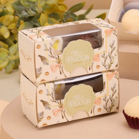 (KIT C/10) Caixa p/ 2 Doces com Visor Leveza - comprar online