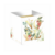 Cachepot Quadrado Holly Joy c/ Hot Stamping 14,5cmx14,5cmx15,5cm Branco/Ouro UN