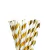 CANUDO DE PAPEL LISTRADO DOURADO C/12