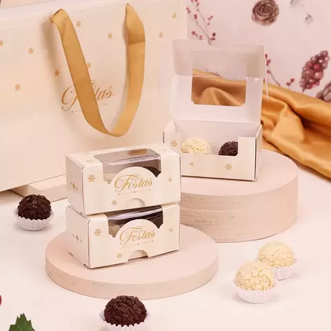 (KIT C/10) CAIXA PARA 2 DOCES CLASSICA - comprar online