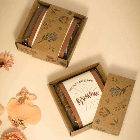 (KIT C/25) CAIXA BROWNIE - FLORES DO CAMPO - KRAFT - comprar online