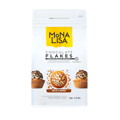 CHOCOLATE FLAKES SPLIT 9M AO LEITE G 1Kg MONALISA - CALLEBAUT
