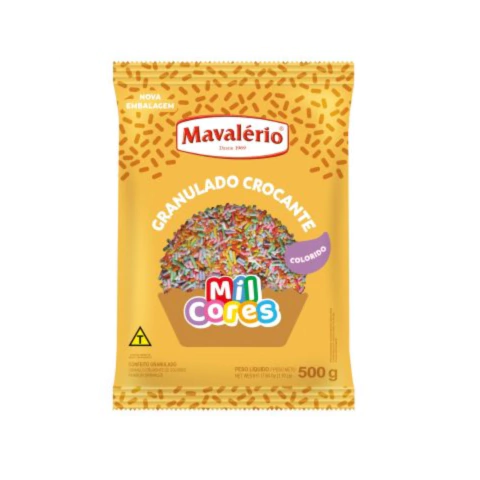 CONFEITO GRANULADO COLORIDO MAVALERIO 500G