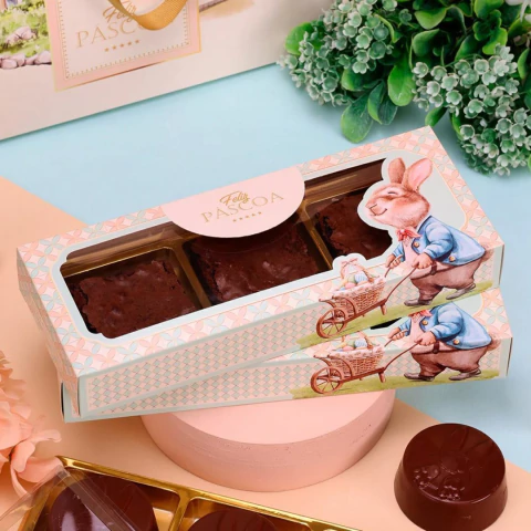 (KIT C/10) Caixa com Berço p/3 Pães de Mel Carinhosa - comprar online