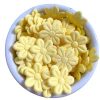 Mini Florzinha de tecido Creme - 2cm (20 unidades)