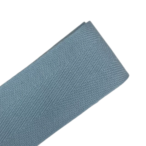 Fita de algodão colorida 40mm - Azul bebê (3 metros)