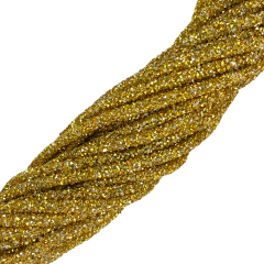 TUBO DE STRASS - DOURADO (1 metro)