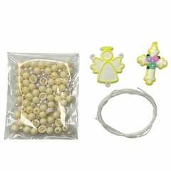 Kit terço infantil 6mm - Amarelo