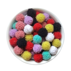 Pompom de lã bolinha 2cm - Sortido (pacote com 10 unidades)