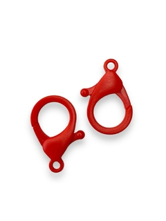 FECHO LAGOSTA PLÁSTICO (10 unidades) - VERMELHO